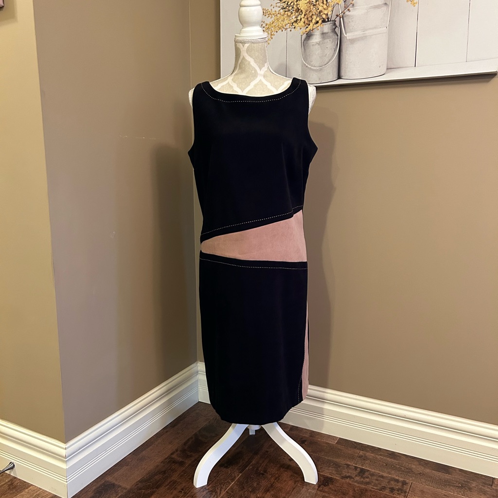 Lori M Suede Look Dress